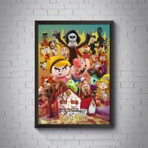 Quadro As Terríveis Aventuras De Billy E Mandy 42x29cm Quadro As Terríveis Aventuras De Billy E Mandy 42x29cm