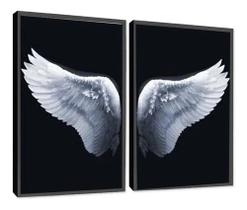 Quadro Asas de anjo molduras marilia 40x60 sala escritorio