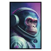 Quadro Astronauta Macaco Moldura Cx Alta 40x60cm Quadro Astronauta Macaco Moldura Cx Alta 40x60cm