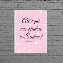 Quadro Até Aqui Nos Ajudou O Senhor 33x24cm - com vidro Quadro Até Aqui Nos Ajudou O Senhor 33x24cm - com vidro
