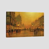 Quadro Atkinson A Street At Night Tela No Chassi 45X30Cm