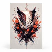Quadro Attack On Titan Metal Tropa Reconhecimento Decor Geek