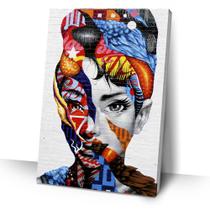 Quadro Audrey Hepburn Arte Grafite 40x60 Canvas Para Sala