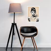 Quadro Audrey Hepburn - Bege 24x18cm