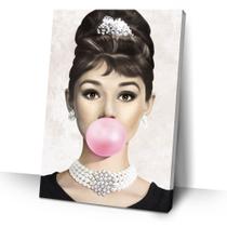 Quadro Audrey Hepburn Chiclete Bubble Gum 40x60 Decorativo