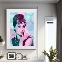 Quadro Audrey Hepburn Colored Bubbles 60x48cm