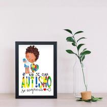 Quadro Autismo - Compreensão 45X34Cm - Com Vidro