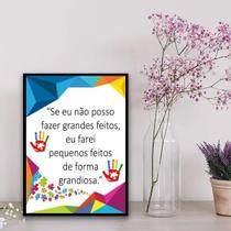 Quadro Autismo Feitos Grandiosos 45X34Cm - Com Vidro