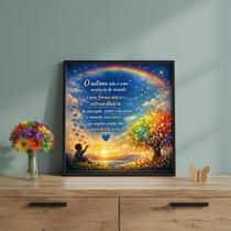 Quadro Autismo Reflexão 33x33cm Mold Preta Vidro Quadro Autismo Reflexão 33x33cm Mold Preta Vidro