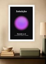 Quadro Autoconhecimento/Intuição com Vidro e Moldura Branca Tamanho:21cm x 30cm (A4)