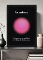 Quadro Aventura/Exploração com Vidro e Moldura Preta Tamanho:21cm x 30cm (A4) Quadro Aventura/Exploração com Vidro e Moldura Preta Tamanho:21cm x 30cm (A4)