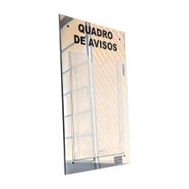 Quadro Aviso e Gestão Á Vista Premium 1 Display A4 ACM Prata Espelhado Profissional Organização Porta Folhas Lembretes Recados Escritórios Empresas Quadro Aviso e Gestão Á Vista Premium 1 Display A4 ACM Prata Espelhado Profissional Organização Porta Folhas Lembretes Recados Escritórios Empresas