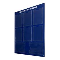 Quadro Aviso Gestão à Vista 8 Displays A4 ACM Azul Organização Profissional Comunicação Interna Parede Escritório Empresa Painel Recado Lembrete Mural Quadro Aviso Gestão à Vista 8 Displays A4 ACM Azul Organização Profissional Comunicação Interna Parede Escritório Empresa Painel Recado Lembrete Mural