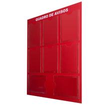 Quadro Aviso Gestão à Vista 8 Displays A4 em ACM Vermelho Mural Informativo Painel Recados Lembretes Organização Parede Empresa Escritório Condomínio Quadro Aviso Gestão à Vista 8 Displays A4 em ACM Vermelho Mural Informativo Painel Recados Lembretes Organização Parede Empresa Escritório Condomínio