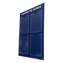 Quadro Aviso Gestão Á Vista Informativo Premium 4 Displays Transparente A4 Acm Azul Organização Moderno Resistente Parede Empresa Escritório Quadro Aviso Gestão Á Vista Informativo Premium 4 Displays Transparente A4 Acm Azul Organização Moderno Resistente Parede Empresa Escritório