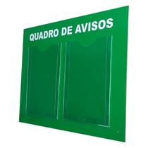 Quadro Aviso Gestão Á Vista Mural 2 Displays A4 ACM Verde Quadro Aviso Gestão Á Vista Mural 2 Displays A4 ACM Verde