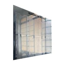 Quadro Avisos E Gestão Premium 8 Displays A4 Acm Prata Espelhado Painel Organização Mural Recados Lembretes Parede Empresa Escritório Condomínio