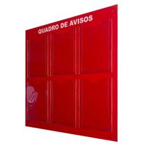 Quadro Avisos Gestão à Vista 6 Displays A4 em ACM Vermelho Painel Informativo Comunicados Lembretes Organização Profissional Parede Escritório Empresa Quadro Avisos Gestão à Vista 6 Displays A4 em ACM Vermelho Painel Informativo Comunicados Lembretes Organização Profissional Parede Escritório Empresa