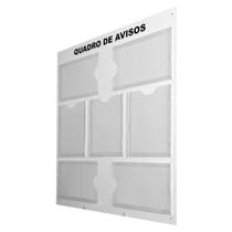 Quadro Avisos Gestão Á Vista 7 Displays A4 ACM Branco