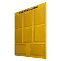 Quadro Avisos Gestão Á Vista 8 Displays A4 Acm Amarelo