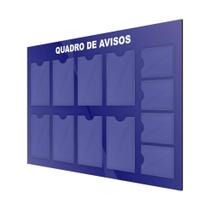 Quadro Avisos Gestão Mural 8 Displays A4 e 4 A5 Acm Azul Quadro Avisos Gestão Mural 8 Displays A4 e 4 A5 Acm Azul
