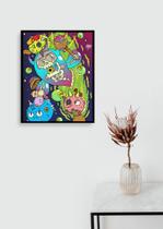 Quadro Axie Infinity Jogo NTF Criptomoedas com Moldura E Acetato Tamanho A3