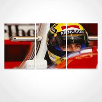 Quadro Ayrton Senna Capacete Kenwood Mclaren 180x90 Grande