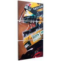 Quadro Ayrton Senna Capacete para Sala Parede Formula 1 - IQ Quadros