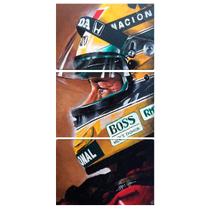 Quadro Ayrton Senna Capacete para Sala Parede Formula 1