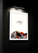 Quadro Ayrton Senna Eterno com Vidro e Moldura Branca Tam:A4 Quadro Ayrton Senna Eterno com Vidro e Moldura Branca Tam:A4