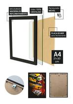 Quadro Ayrton Senna Ídolo com Vidro e Moldura Preta Tam:A4