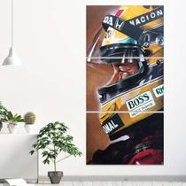 Quadro Ayrton Senna Mosaico 60x120 Vertical Formula 1