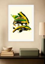 Quadro Ayrton Senna Nacional com Vidro e Moldura Branca Tamanho:21cm x 30cm (A4) Quadro Ayrton Senna Nacional com Vidro e Moldura Branca Tamanho:21cm x 30cm (A4)