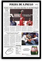 Quadro Ayrton Senna / Trajetória com Moldura e Acetato A3 42x30cm.