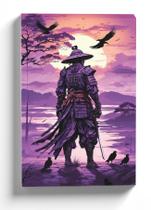 Quadro Azulejo 30x40 parede ou Mesa Samurai no Crepúsculo