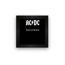 Quadro azulejo com moldura AC DC Back in Black Quadro azulejo com moldura AC DC Back in Black