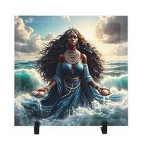 Quadro azulejo decorativo de mesa Iemanjá umbanda religioso