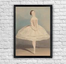 Quadro Bailarina Ballet Balé com Moldura E Acetato Tamanho A3