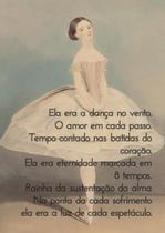 Quadro Bailarina Frase Ballet Balé com Moldura E Acetato Tamanho A3 Quadro Bailarina Frase Ballet Balé com Moldura E Acetato Tamanho A3