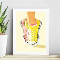 Quadro Bailarina Moderna - Tênis 24x18cm - com vidro Quadro Bailarina Moderna - Tênis 24x18cm - com vidro