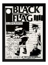 Quadro Banda Black Flag Punk Poster Moldurado