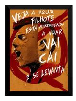 Quadro Banda Cólera Punk Rock Águia Filhote Arte Moldurada Quadro Banda Cólera Punk Rock Águia Filhote Arte Moldurada