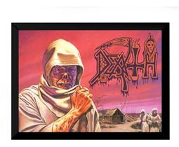 Quadro Banda Death Poster Moldura Death Metal 42x29cm