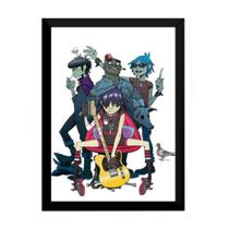Quadro Banda Gorillaz Rock Virtual Arte Poster Moldurado Quadro Banda Gorillaz Rock Virtual Arte Poster Moldurado
