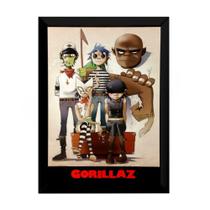 Quadro Banda Gorillaz Virtual Rock Arte Moldura 42x29cm Quadro Banda Gorillaz Virtual Rock Arte Moldura 42x29cm