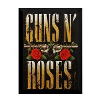 Quadro Banda Guns N' Roses Logo Arte Poster Moldurado