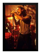 Quadro Banda Pearl Jam Arte Show Brasil Cartaz Moldurado