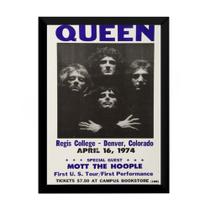 Quadro Banda Queen Cartaz Show Moldurado