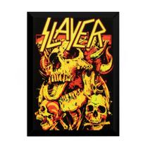 Quadro Banda Slayer Skulls Thrash Metal Poster Moldurado Quadro Banda Slayer Skulls Thrash Metal Poster Moldurado
