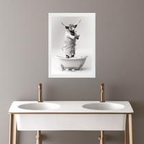 Quadro Banheiro Coleção Animais - Boi 24x18cm